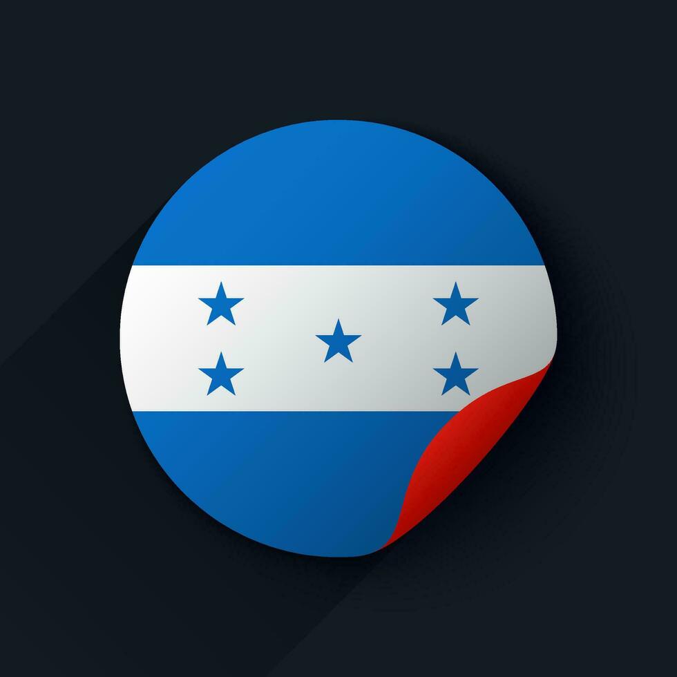 Honduras Flagge Aufkleber Vektor Illustration