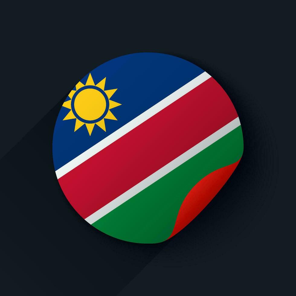 namibia flagga klistermärke vektor illustration