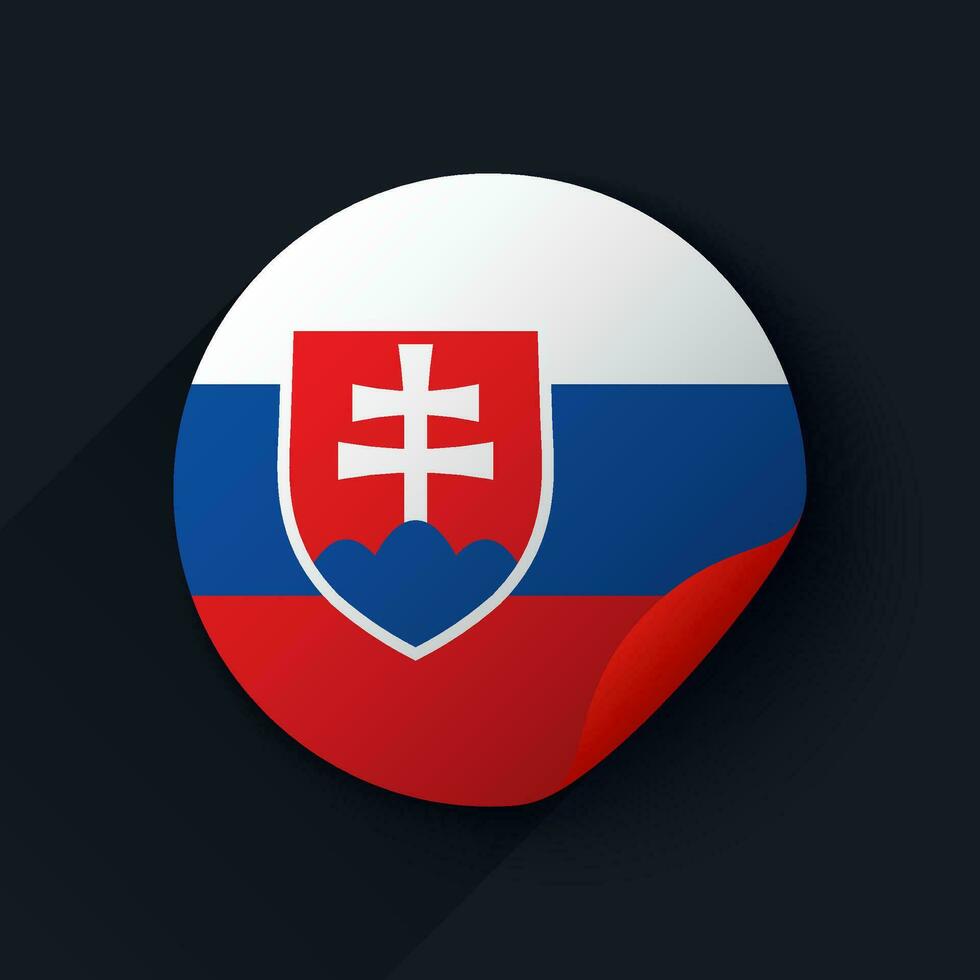 Slowakei Flagge Aufkleber Vektor Illustration
