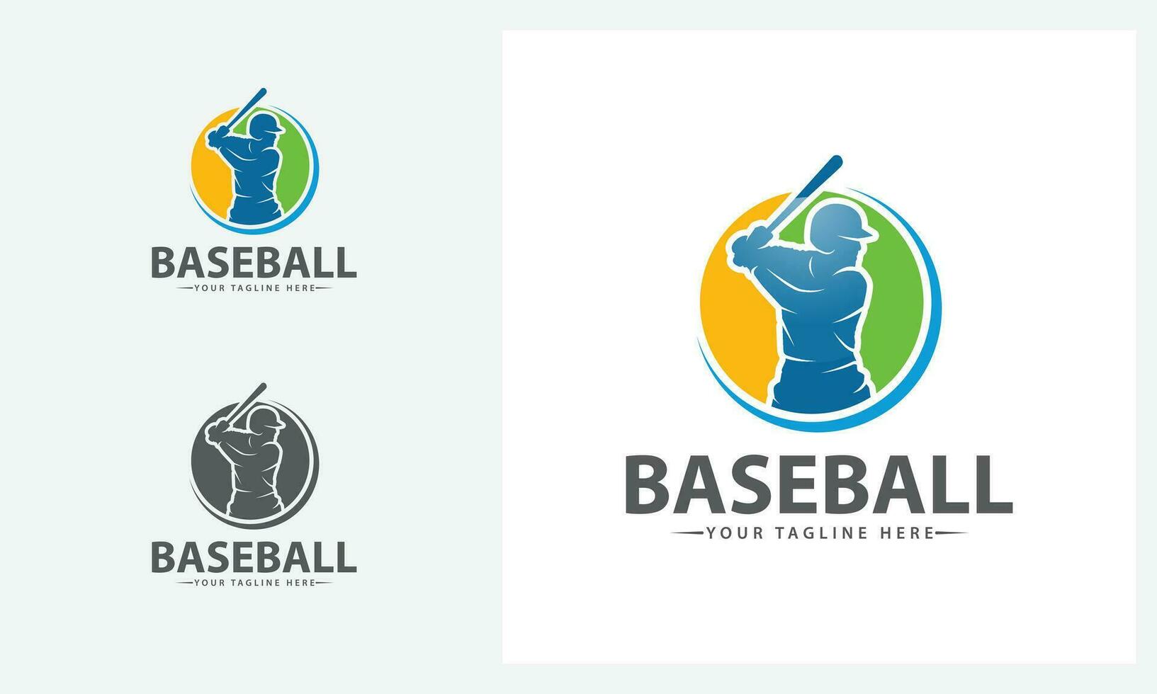 Baseball Abzeichen Logo und Aufkleber vektor