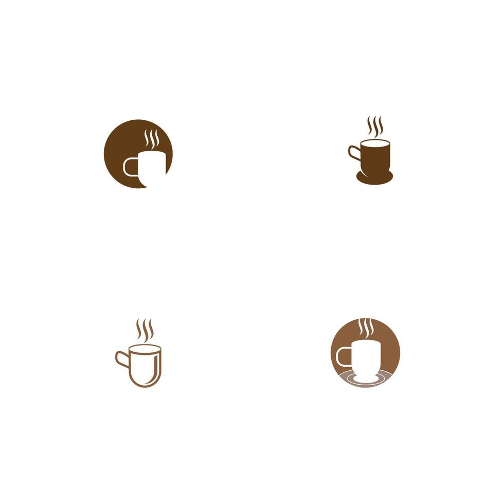 Kaffeetasse Logo Vorlage Vektor-Symbol vektor
