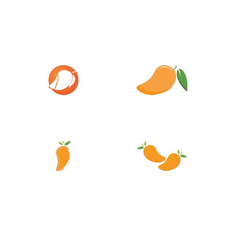 Mangofrucht Vektor Icon Illustration