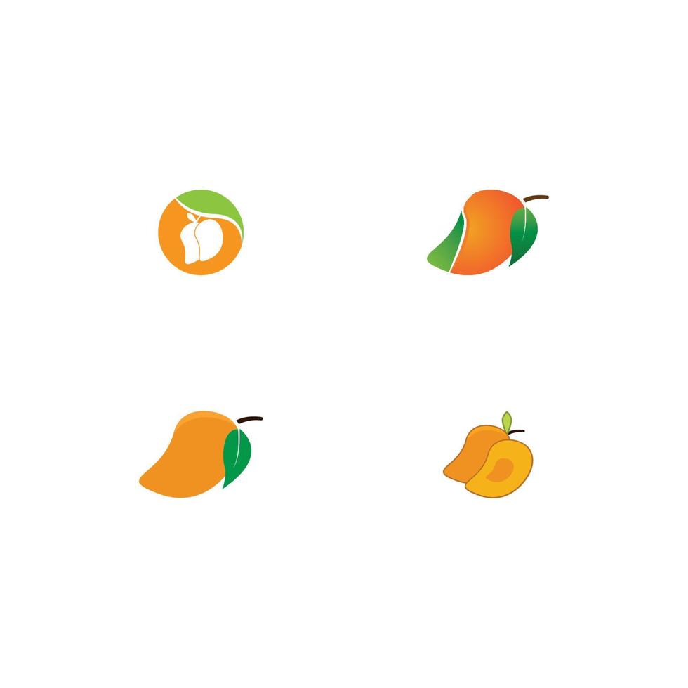 Mangofrucht Vektor Icon Illustration