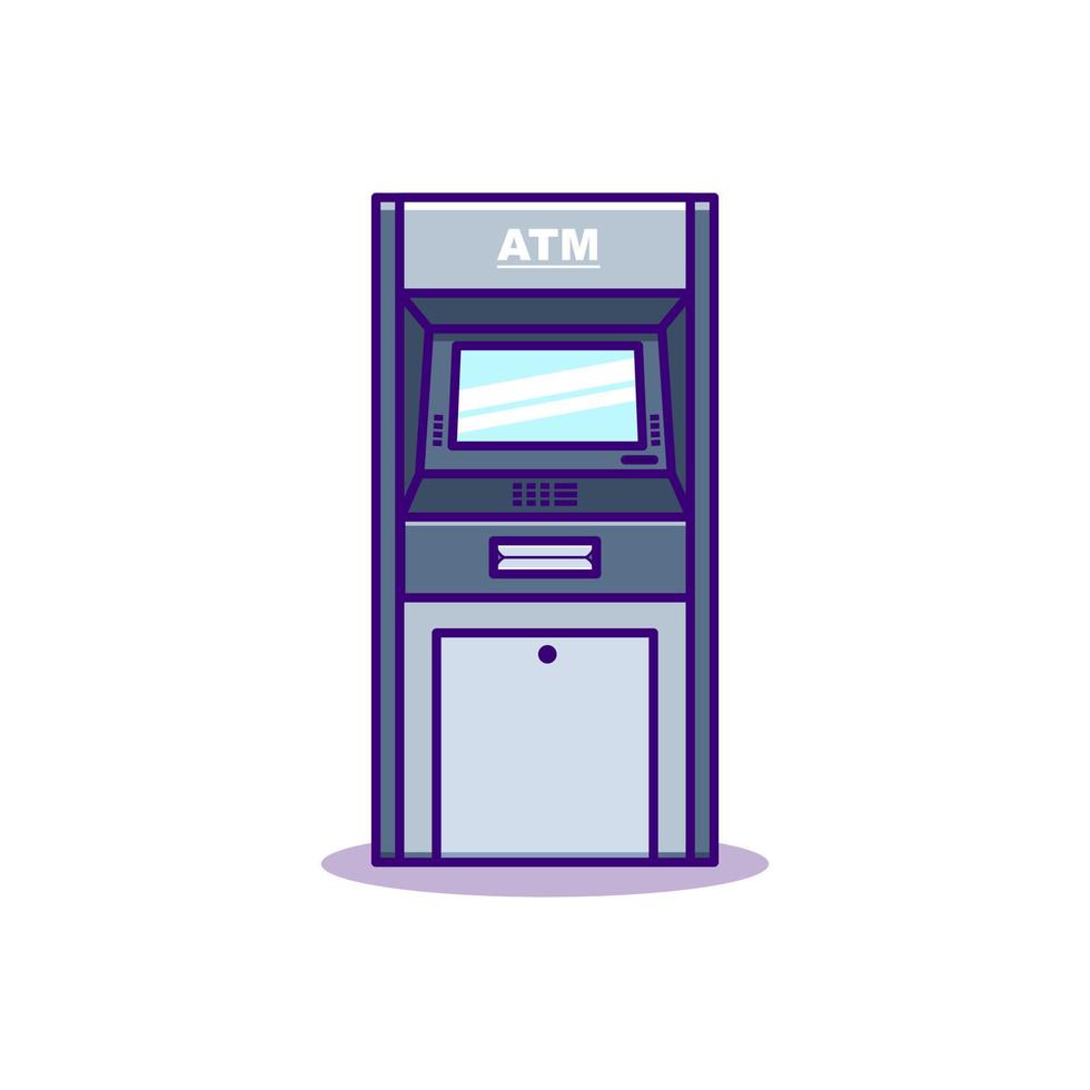 ATM-Maschine Cartoon-Stil Illustration vektor