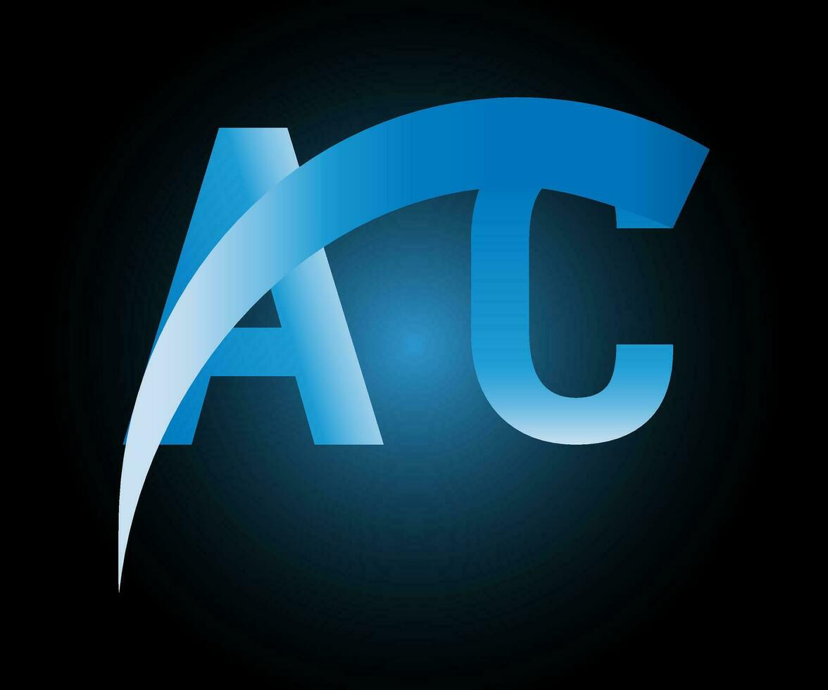 ac brev logotyp design vektor