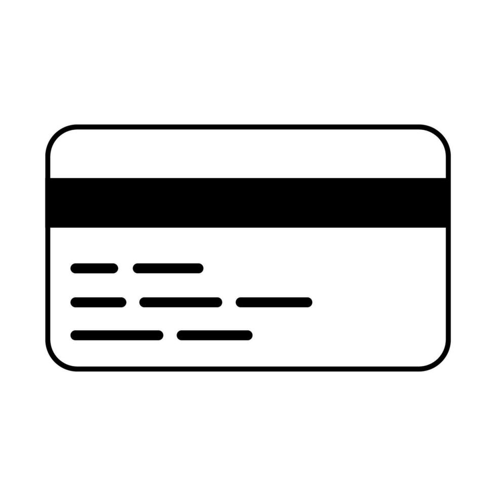 kreditera kort ikon, Bank plast kort magnetisk rand finansiell transaktioner vektor