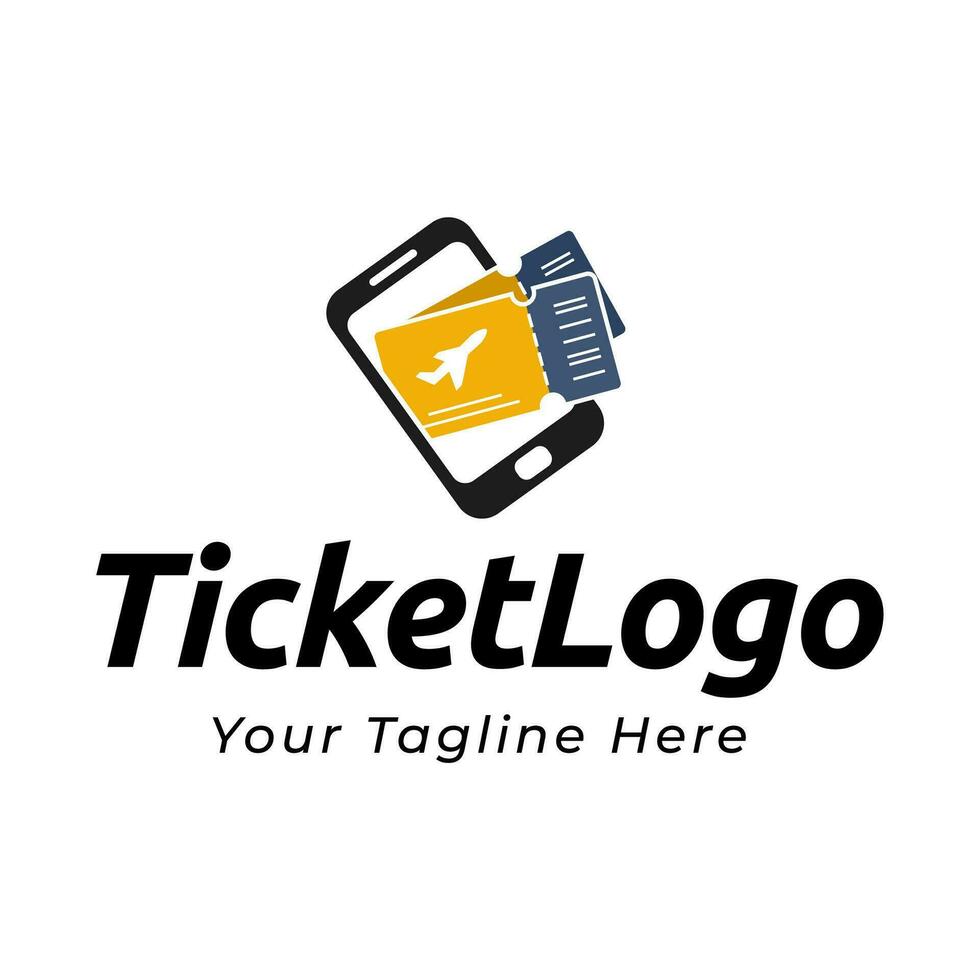 Flugzeug Papier Fahrkarte Luft Reise Logo. Fahrkarte Etikette und Flugzeug Flugzeug Transport Logo Illustration vektor