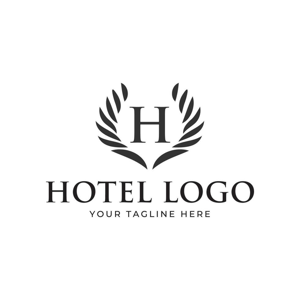 elegant hotell logotyp ikon vektor mall