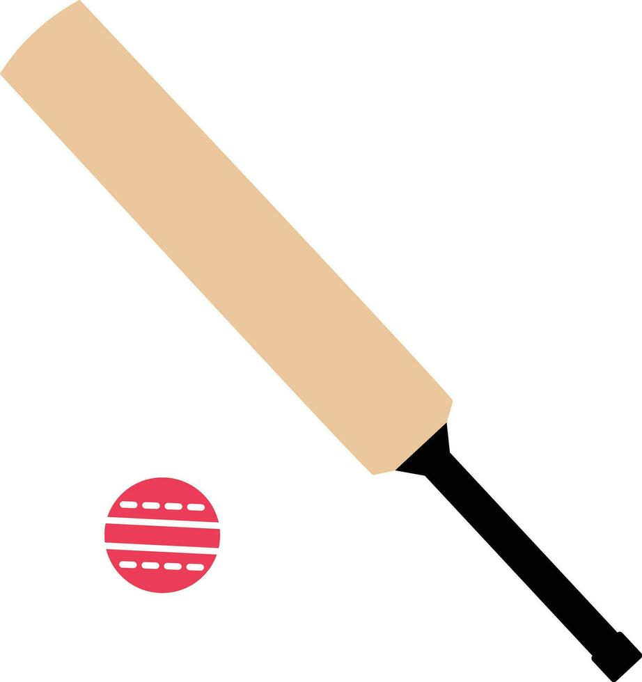 cricket fladdermus med boll ikon. cricket fladdermus tecken. spel spela konkurrens turnering symbol. platt stil. vektor