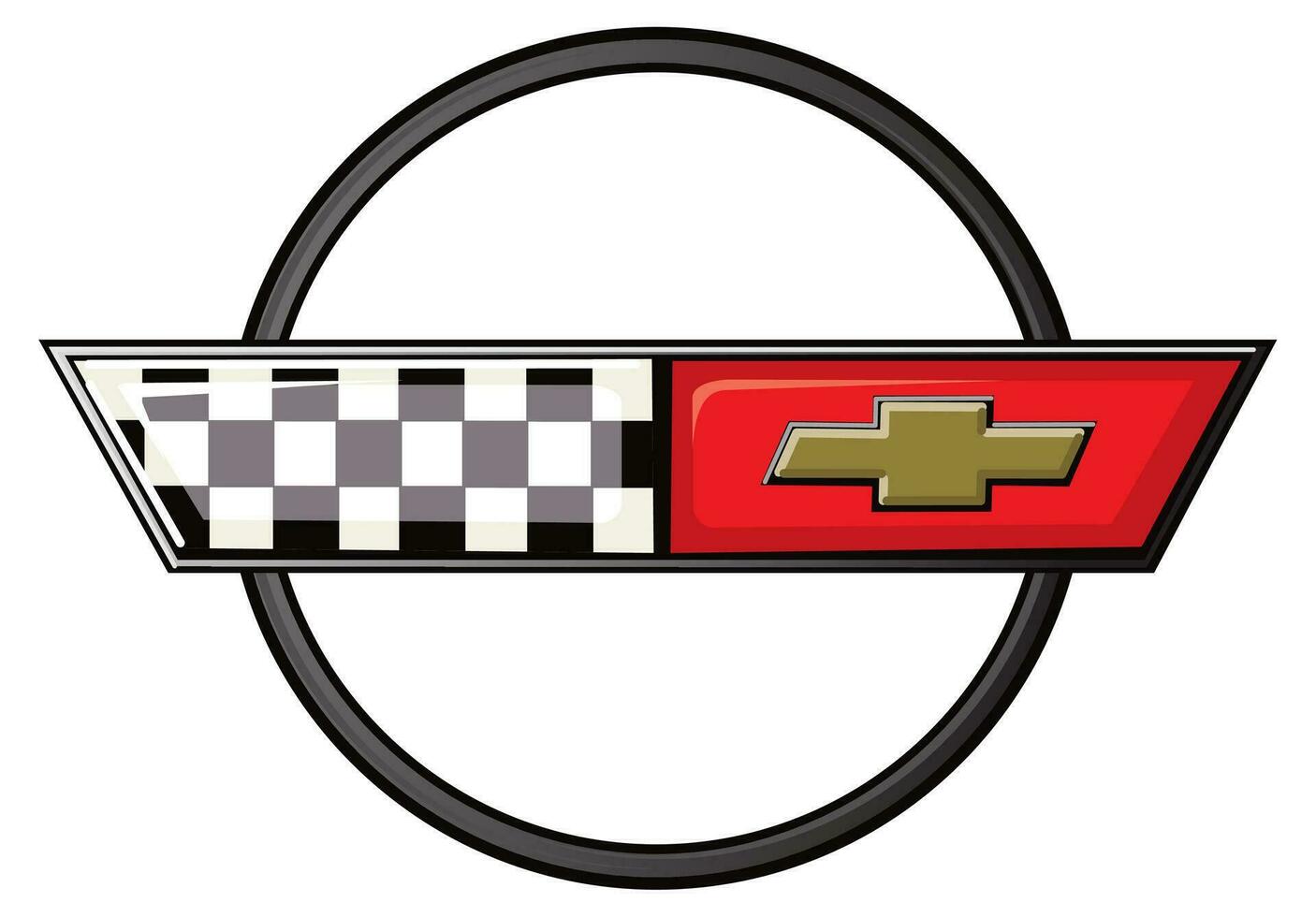 1984 - 1996 Chevrolet korvett bil logotyp vektor