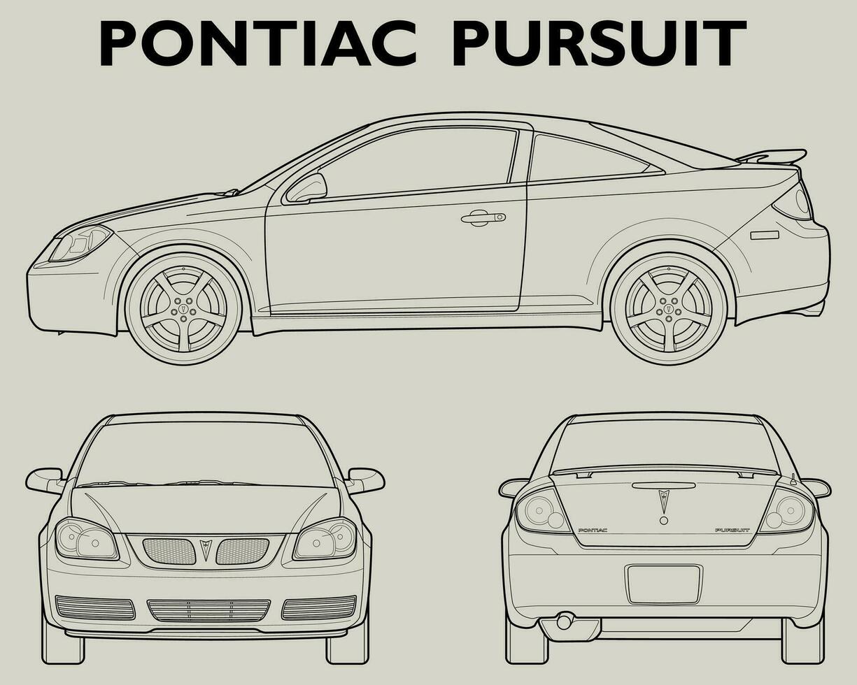 2006 Pontiac Verfolgung Auto Entwurf vektor