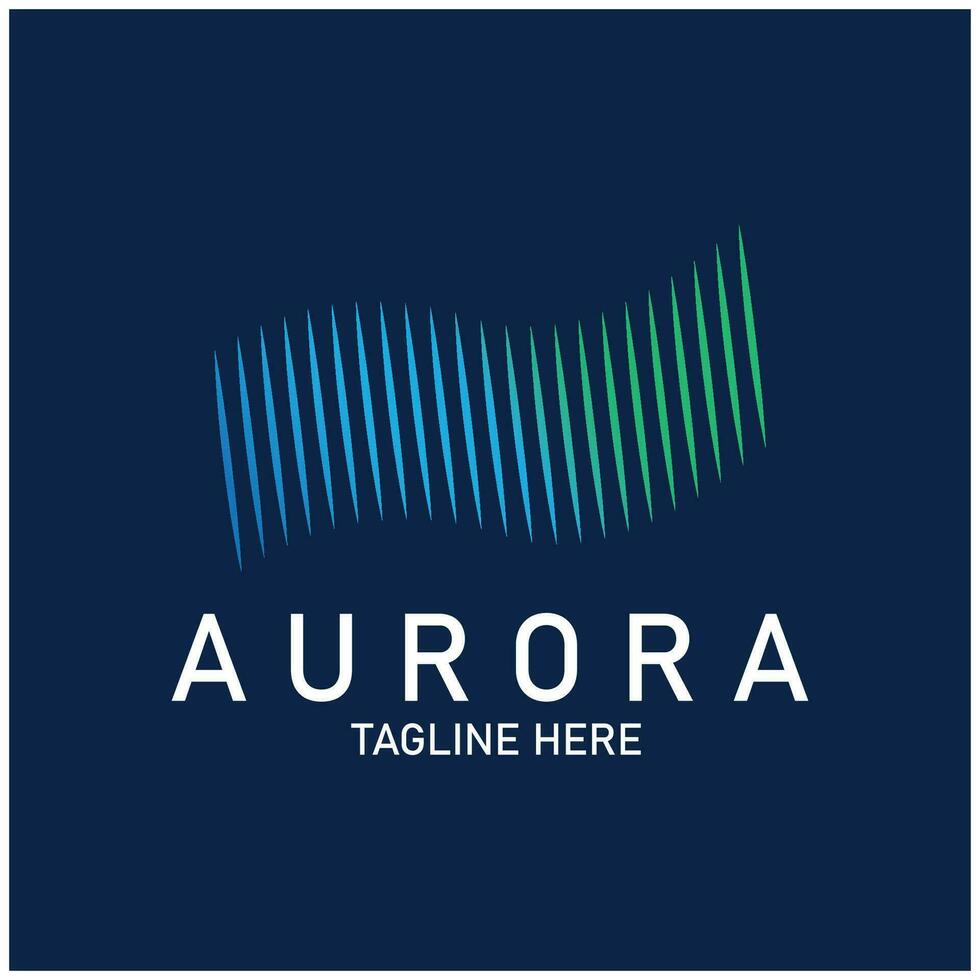 Aurora Logo Licht Himmel Astronomie Vektor Design