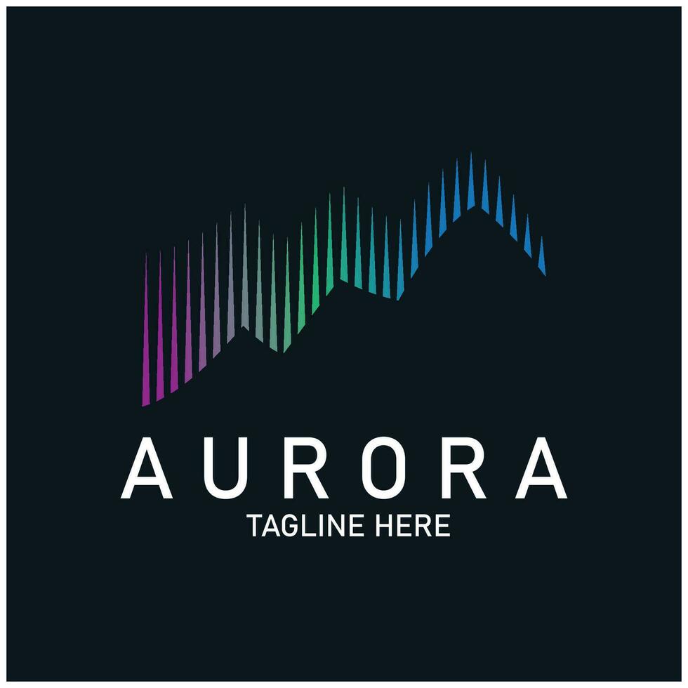 Aurora Logo Licht Himmel Astronomie Vektor Design