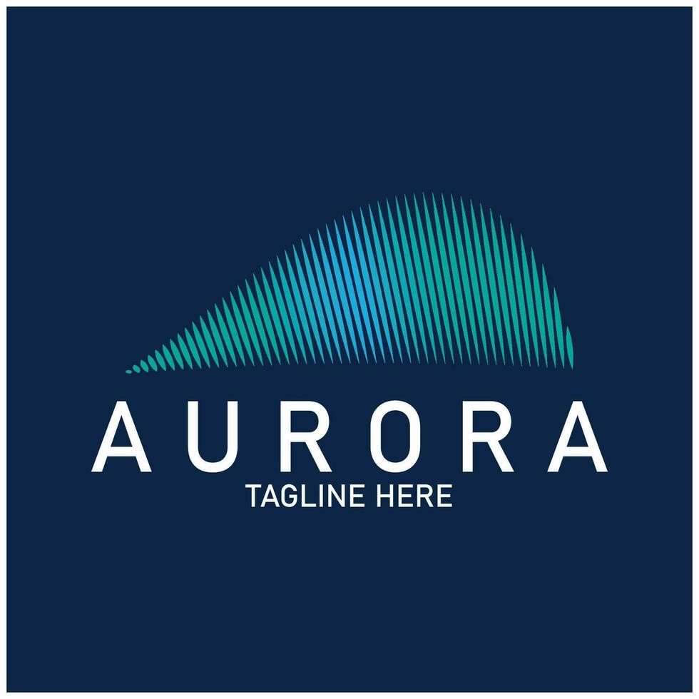 Aurora Logo Licht Himmel Astronomie Vektor Design