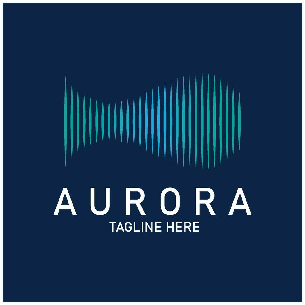 Aurora Logo Licht Himmel Astronomie Vektor Design