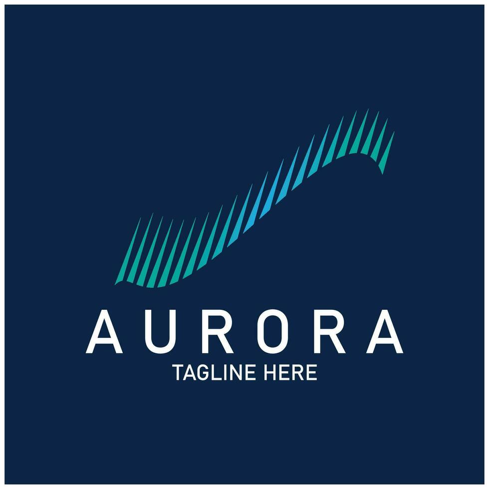 Aurora Logo Licht Himmel Astronomie Vektor Design