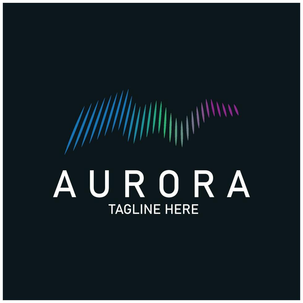 Aurora Logo Licht Himmel Astronomie Vektor Design