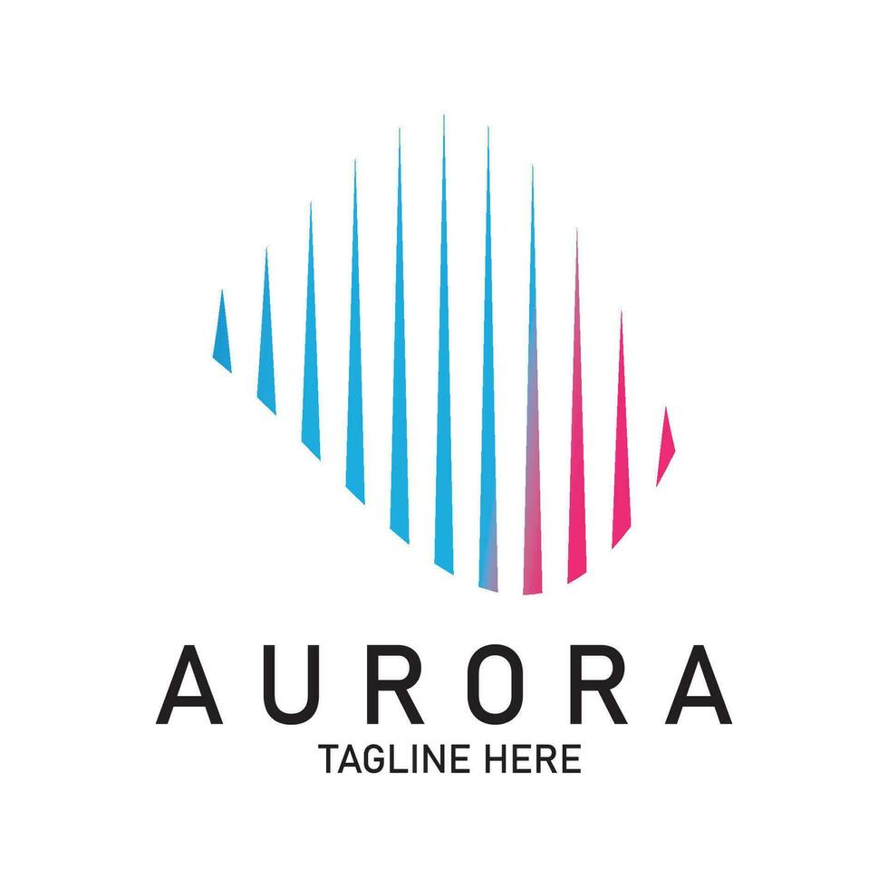 Aurora Logo Licht Himmel Astronomie Vektor Design