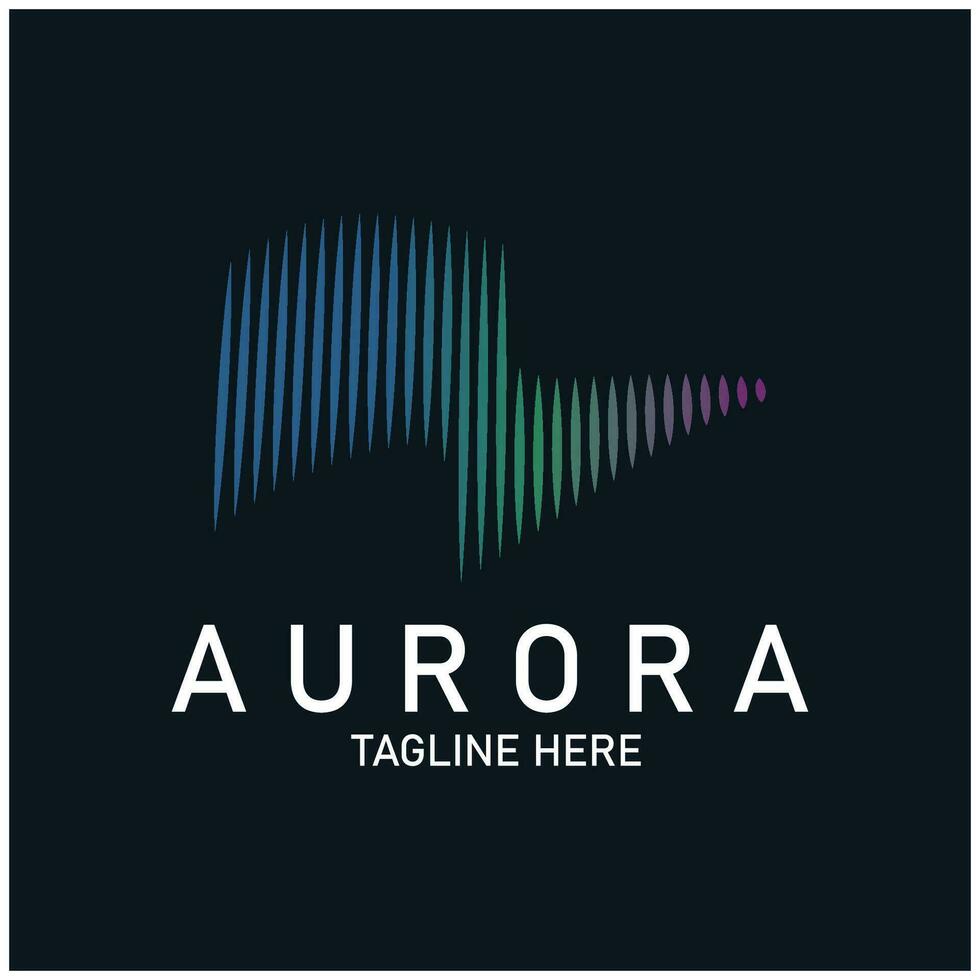 Aurora Logo Licht Himmel Astronomie Vektor Design