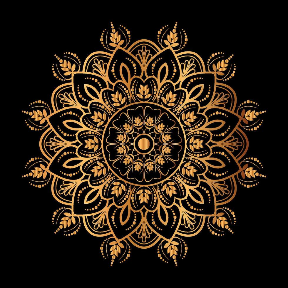 luxuriöses goldenes Mandala-Design vektor