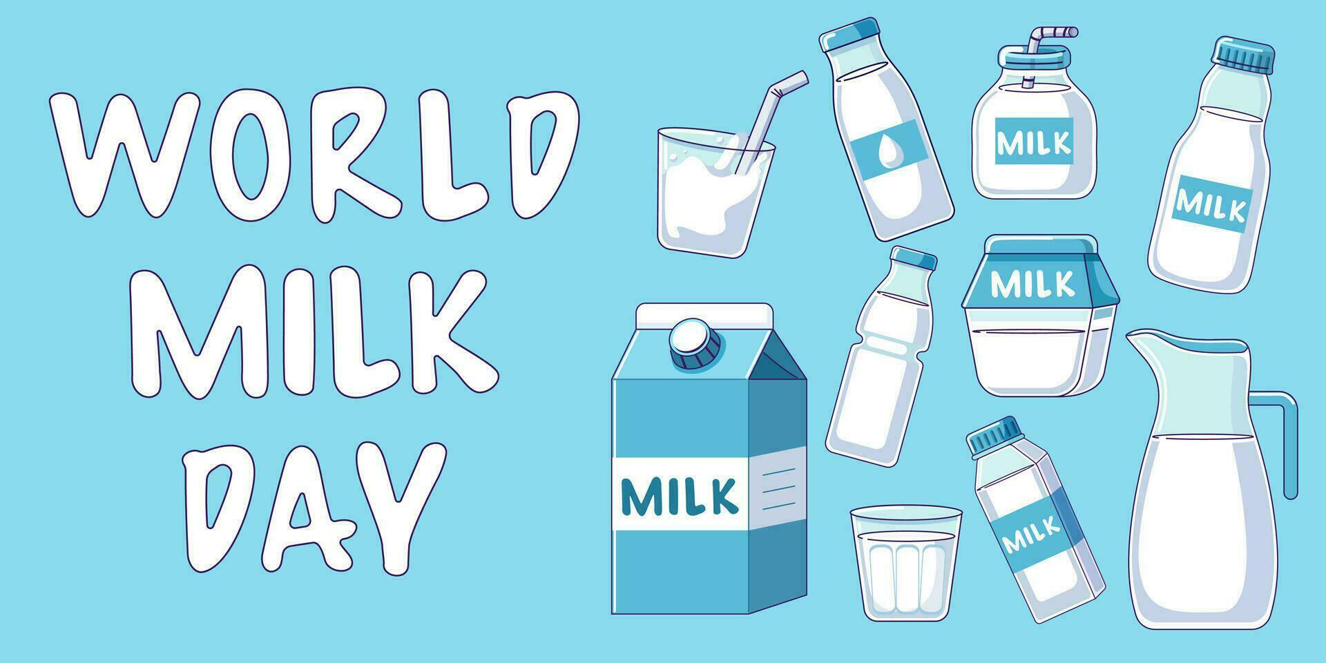 världens mjölkdag vektor