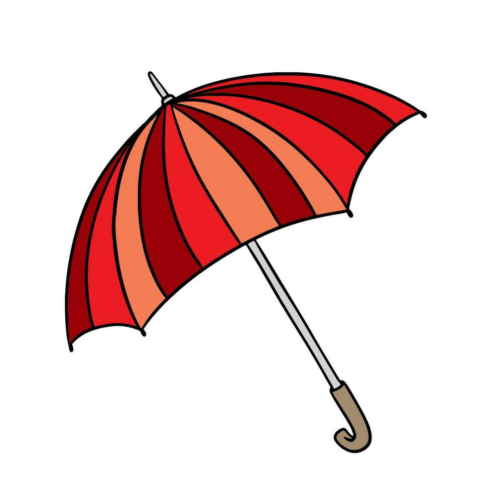 öppen rolig söt paraply vektor illustration