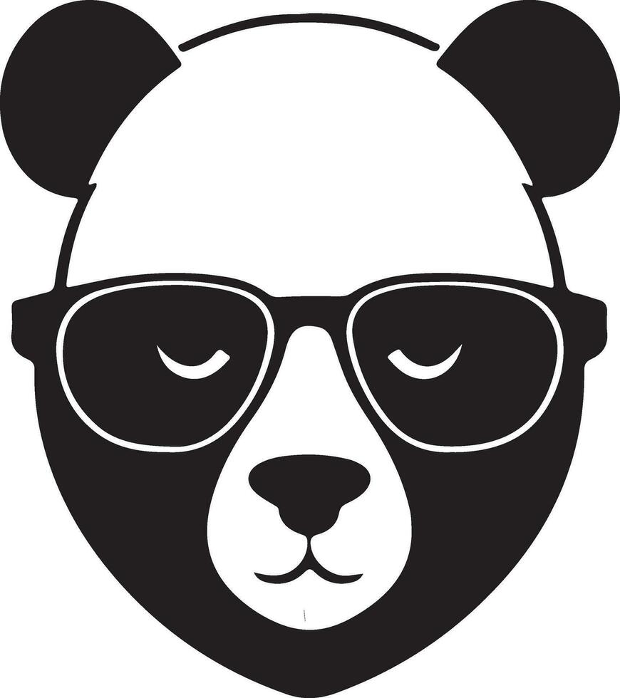 Panda mit Sonnenbrille vektor
