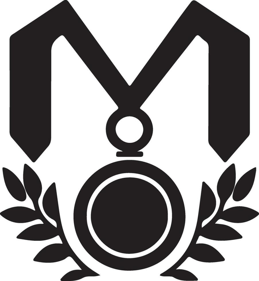 Gewinner Medaille Vektor Kunst Symbol Illustration