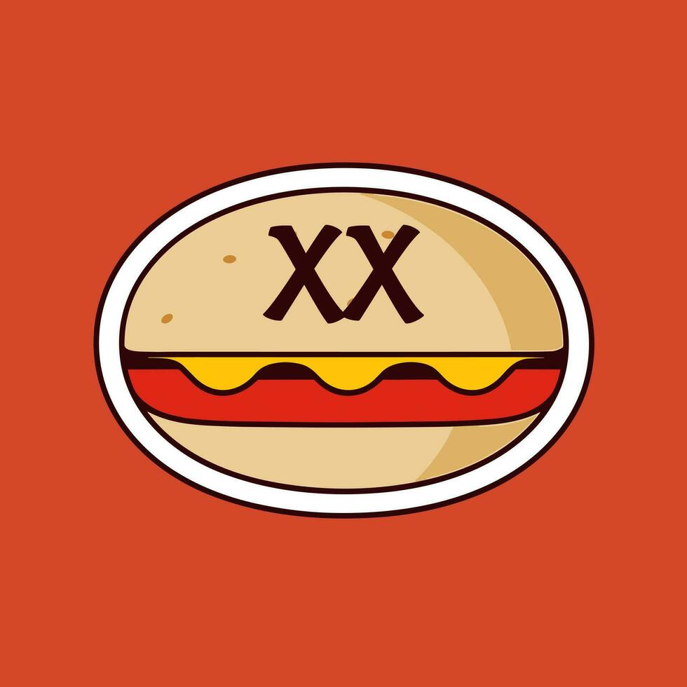 ai generiert amerikanisch schnell Essen LKW gefüllt bunt Initiale Logo Idee. Sandwiches zum alle schmeckt. Geschwindigkeit und Effizienz. Briefe Innerhalb Burger Form. Grafik Design vektor