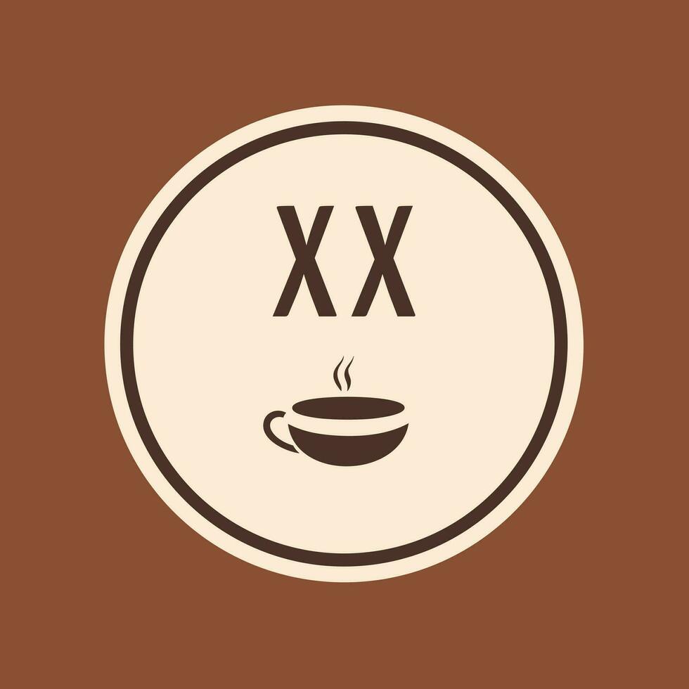 ai generiert Espresso Bar gefüllt bunt Initiale Logo Idee. trinken Einrichtung. duftend heiß trinken im Tasse. Design Element. Briefe Innerhalb Kaffee Tasse im Kreis Form. Grafik Design vektor