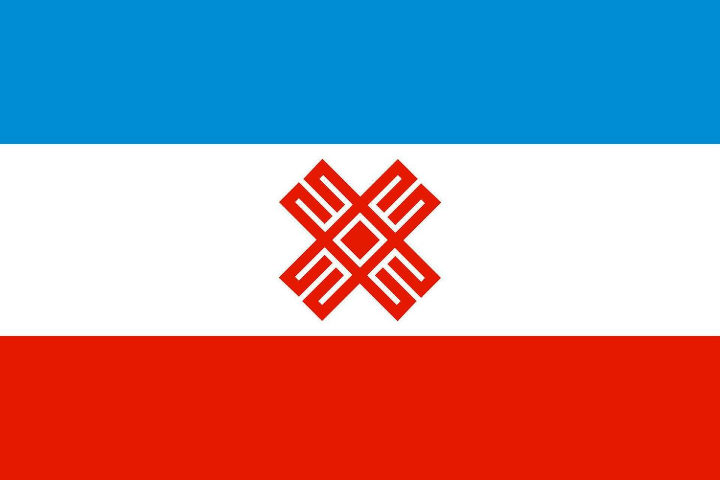 Flagge von Mari el vektor