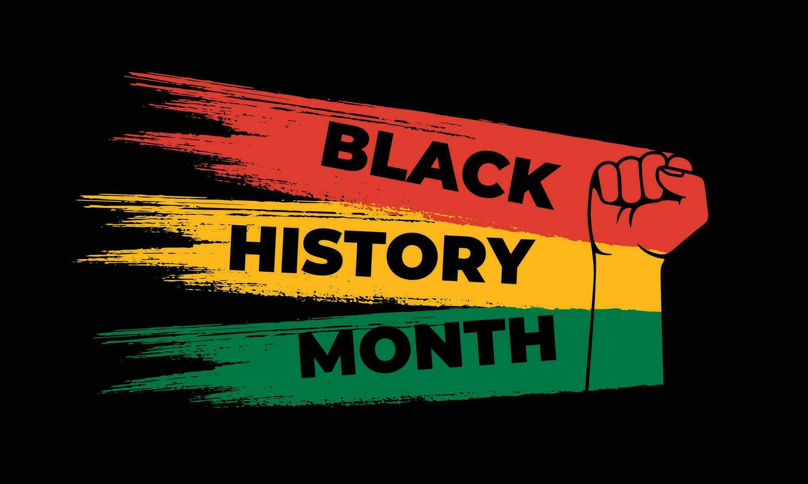 svart historia månad firande bakgrund vektor illustration