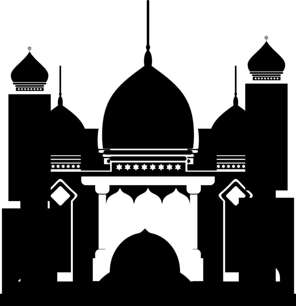 Silhouette Moschee Illustration Vektor Element