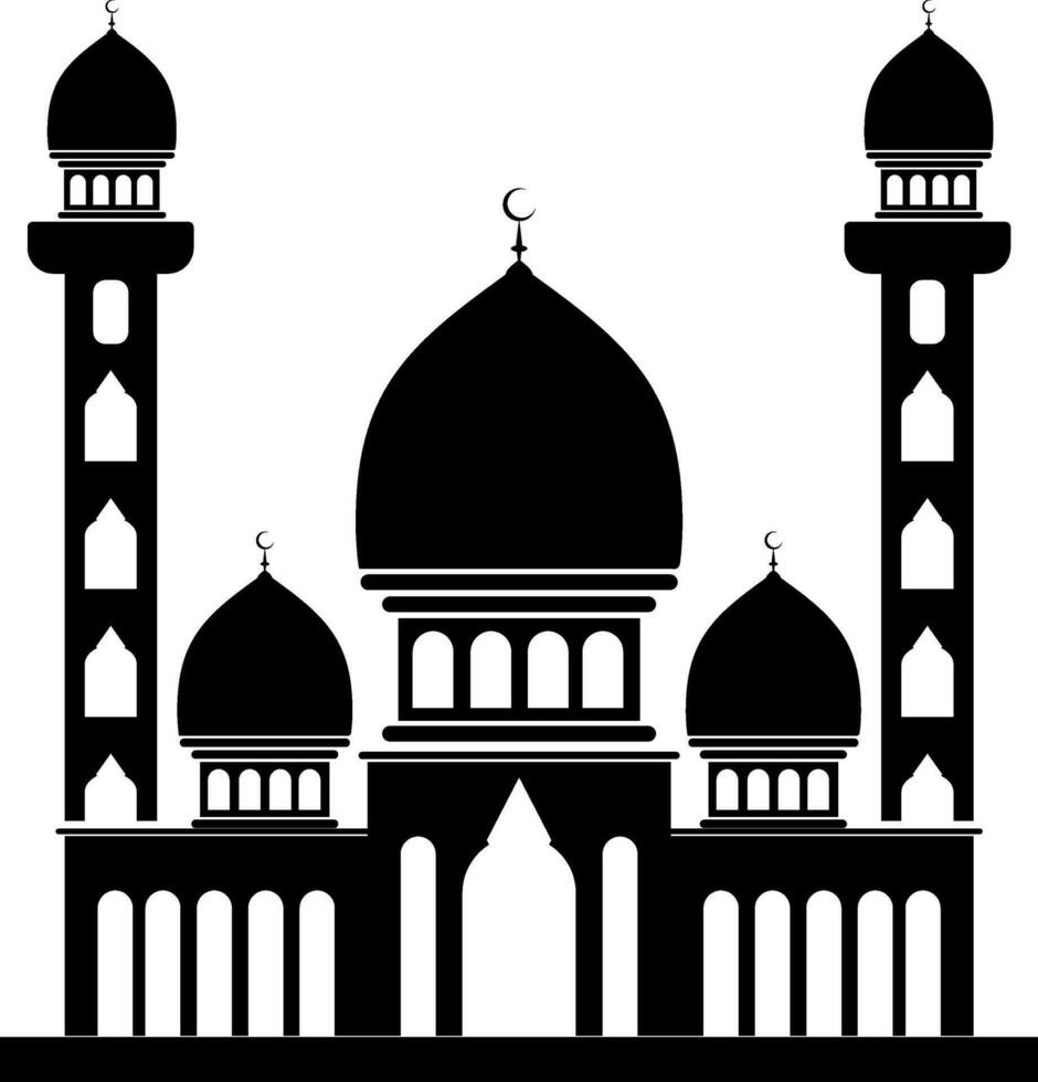 Silhouette Moschee Illustration Vektor Element