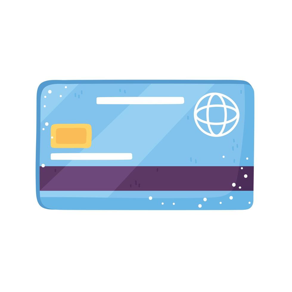 Bankkarte Kredit- oder Lastschriftzahlung isoliert vektor