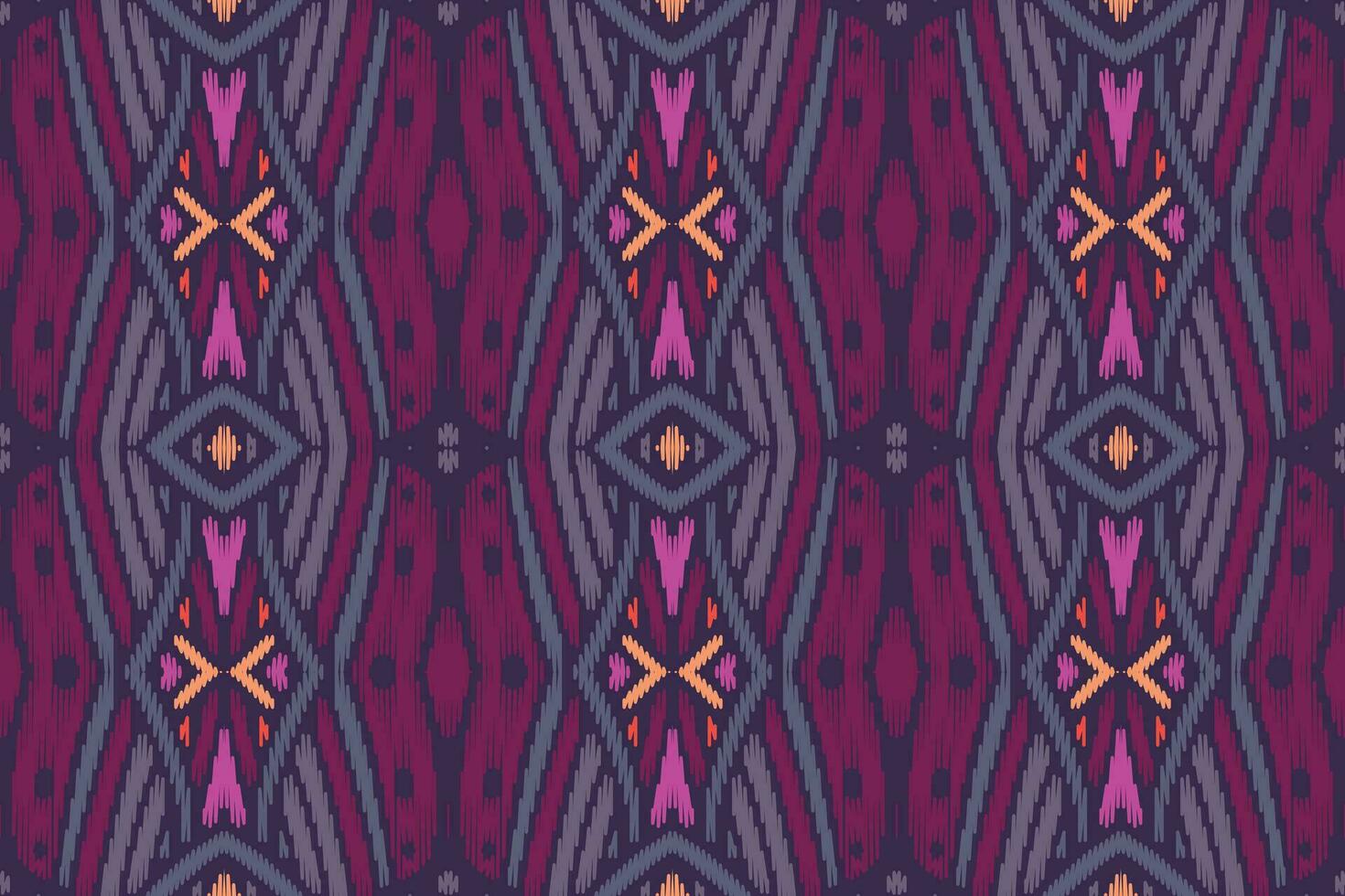 ikat blommig paisley broderi på vit bakgrund.geometrisk etnisk orientalisk mönster traditionell.aztec stil abstrakt vektor illustration.design för textur, tyg, kläder, inslagning, dekoration, sarong.