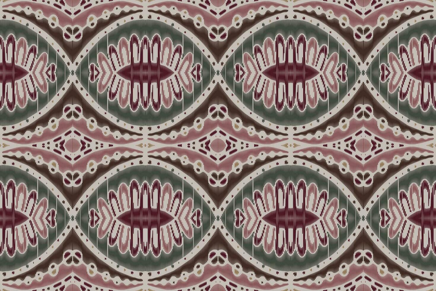 ikat blommig paisley broderi på vit bakgrund.geometrisk etnisk orientalisk mönster traditionell.aztec stil abstrakt vektor illustration.design för textur, tyg, kläder, inslagning, dekoration, sarong.