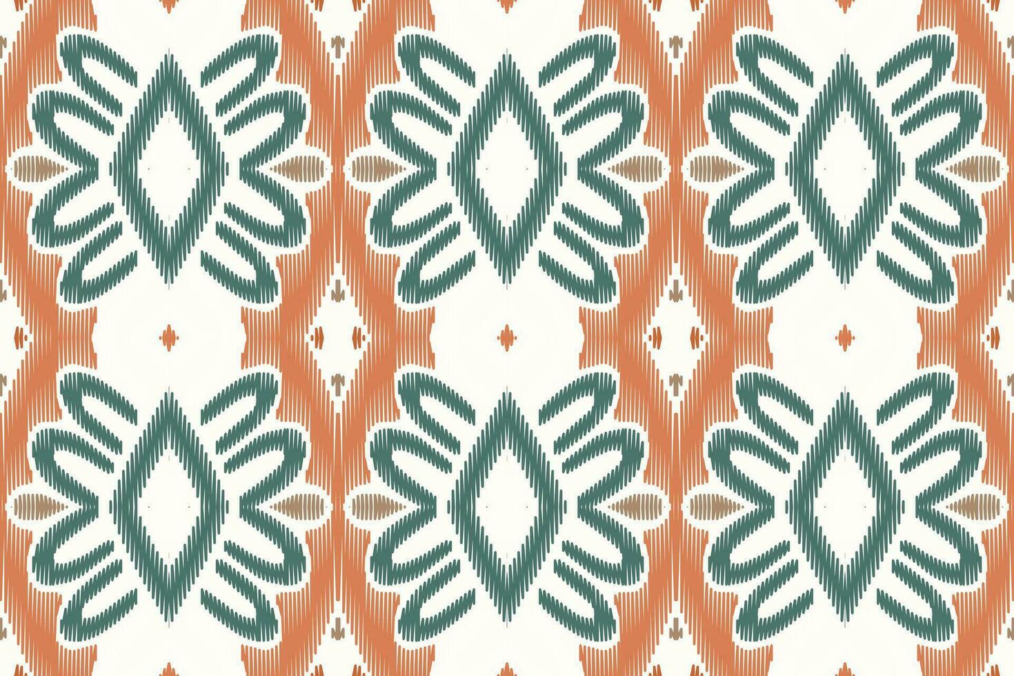 ikat blommig paisley broderi på vit bakgrund.geometrisk etnisk orientalisk mönster traditionell.aztec stil abstrakt vektor illustration.design för textur, tyg, kläder, inslagning, dekoration, sarong.