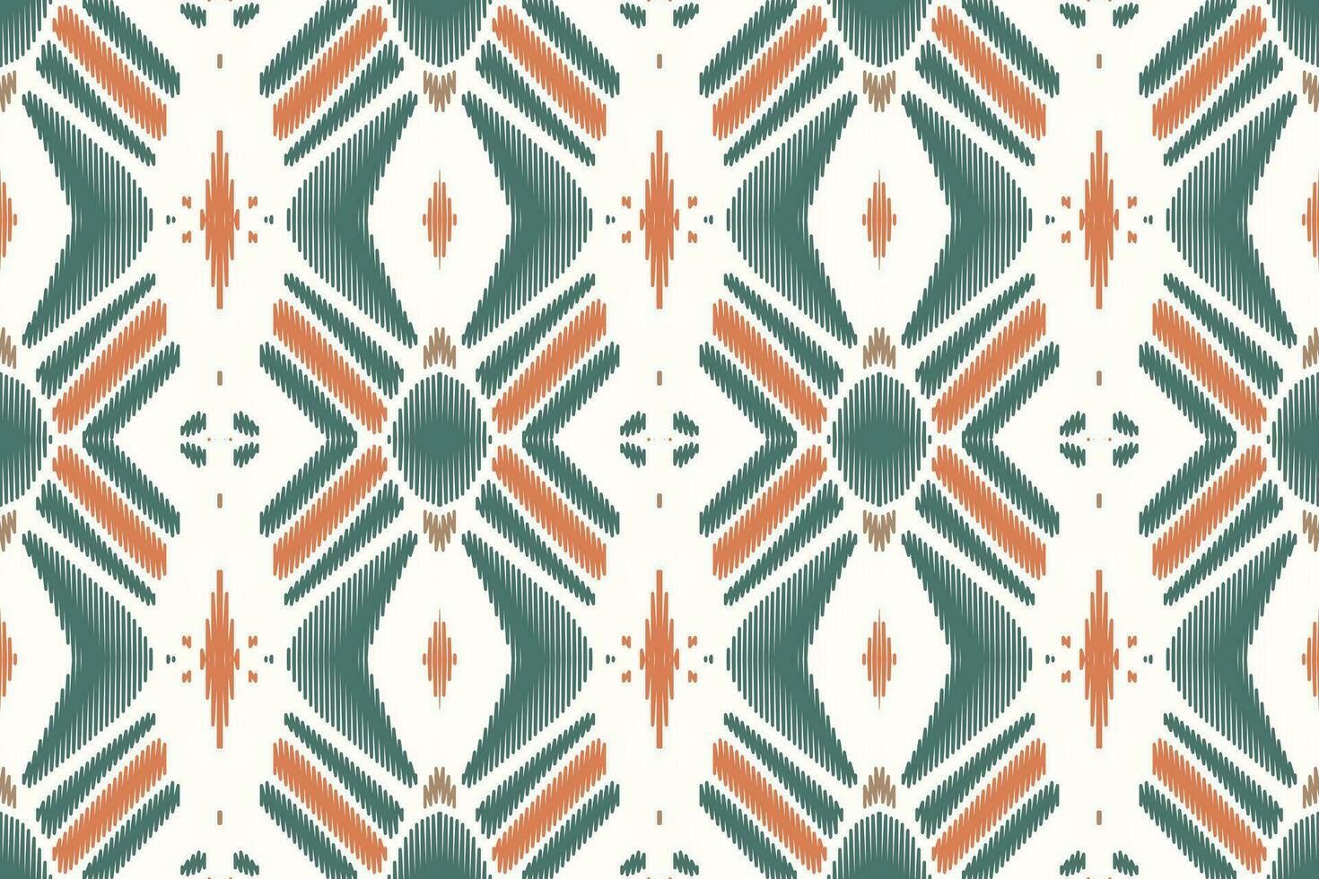 ikat blommig paisley broderi på vit bakgrund.geometrisk etnisk orientalisk mönster traditionell.aztec stil abstrakt vektor illustration.design för textur, tyg, kläder, inslagning, dekoration, sarong.