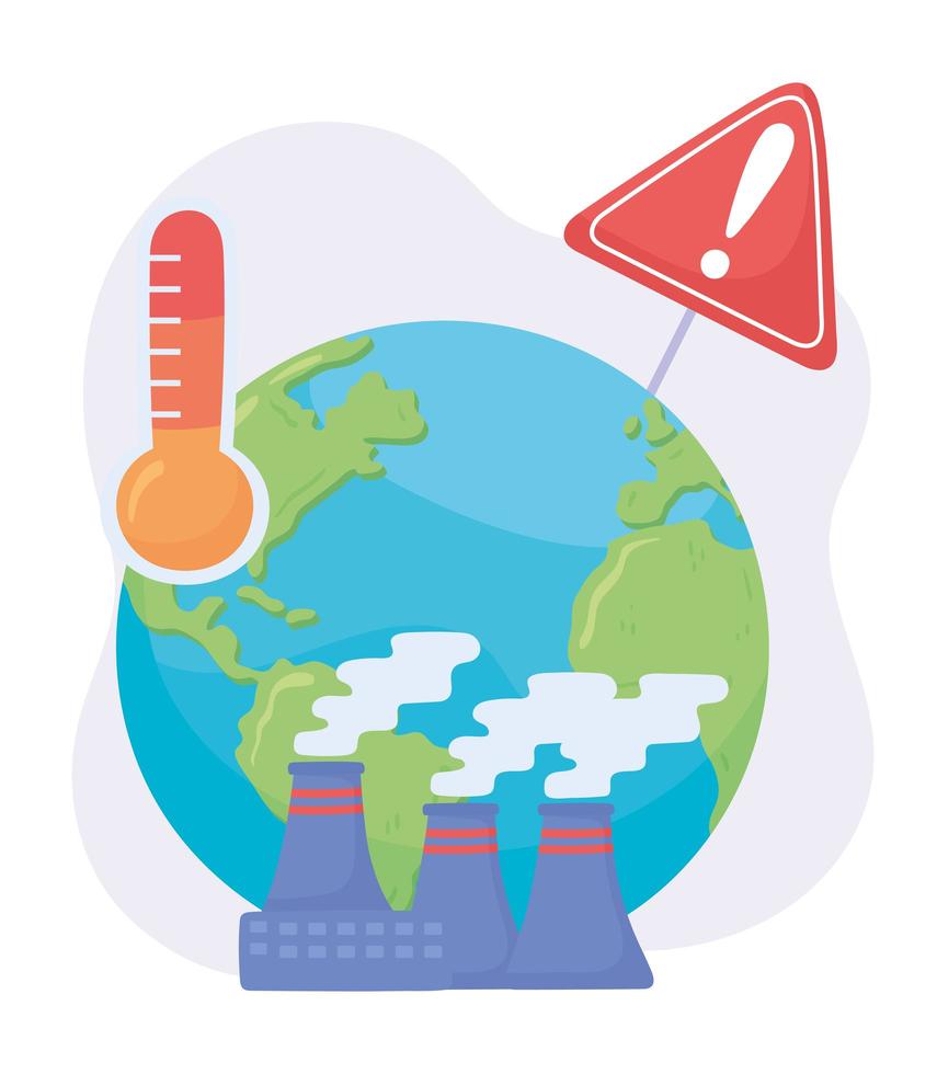 Welt des Klimawandels vektor