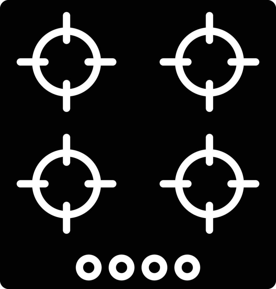 Gas Herd solide und Glyphe Vektor Illustration