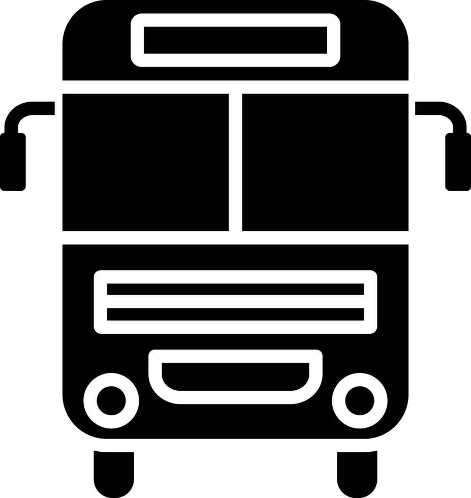 buss fast och glyf vektor illustration