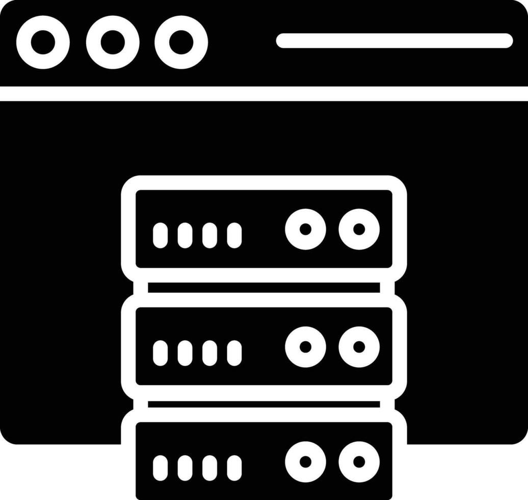 Netz Server solide und Glyphe Vektor Illustration