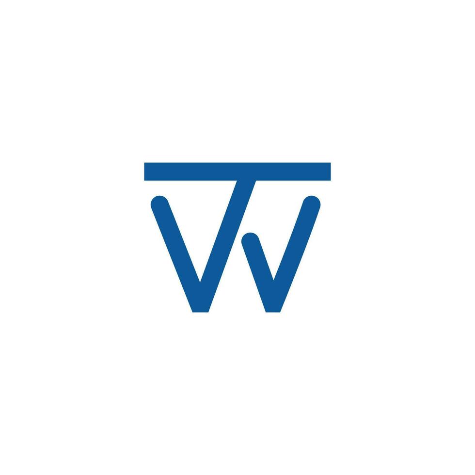 första brev vikt logotyp eller tw logotyp vektor design mall