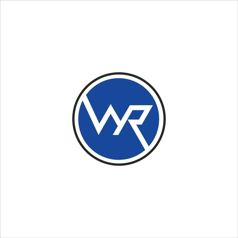 första brev wr logotyp eller rw logotyp vektor design mall