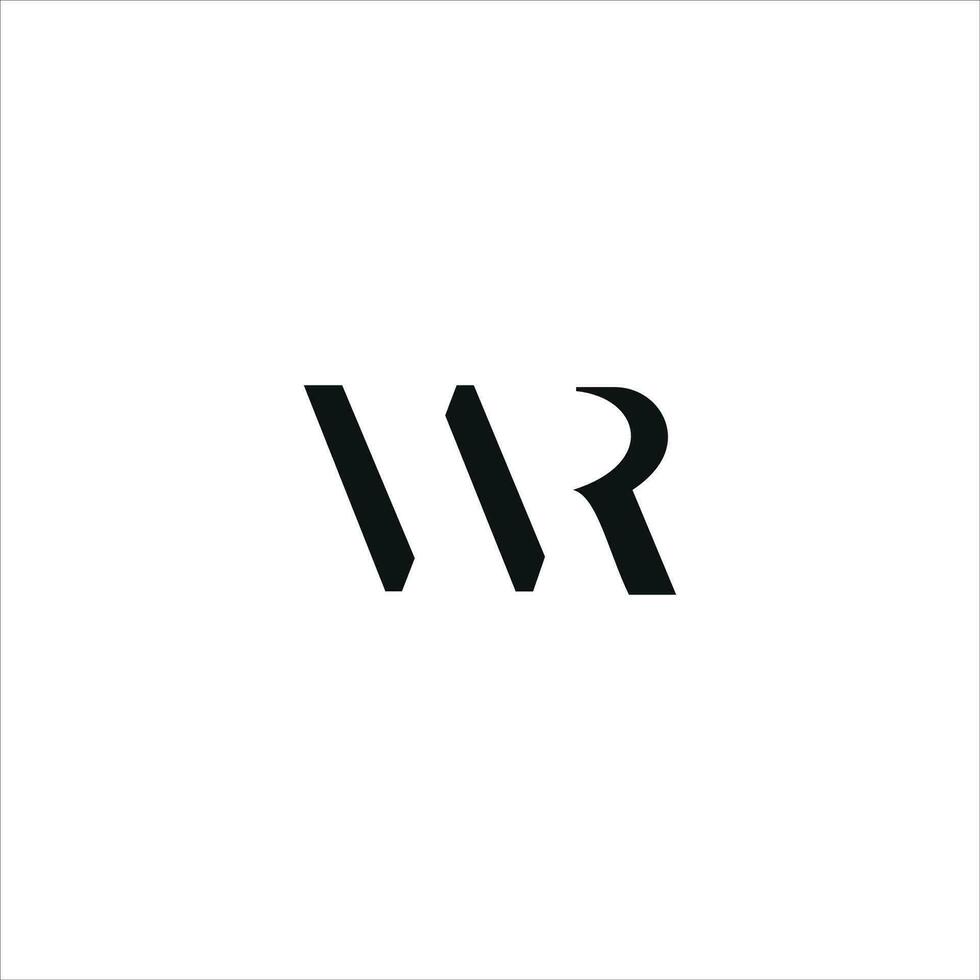 Initiale Brief wr Logo oder rw Logo Vektor Design Vorlage