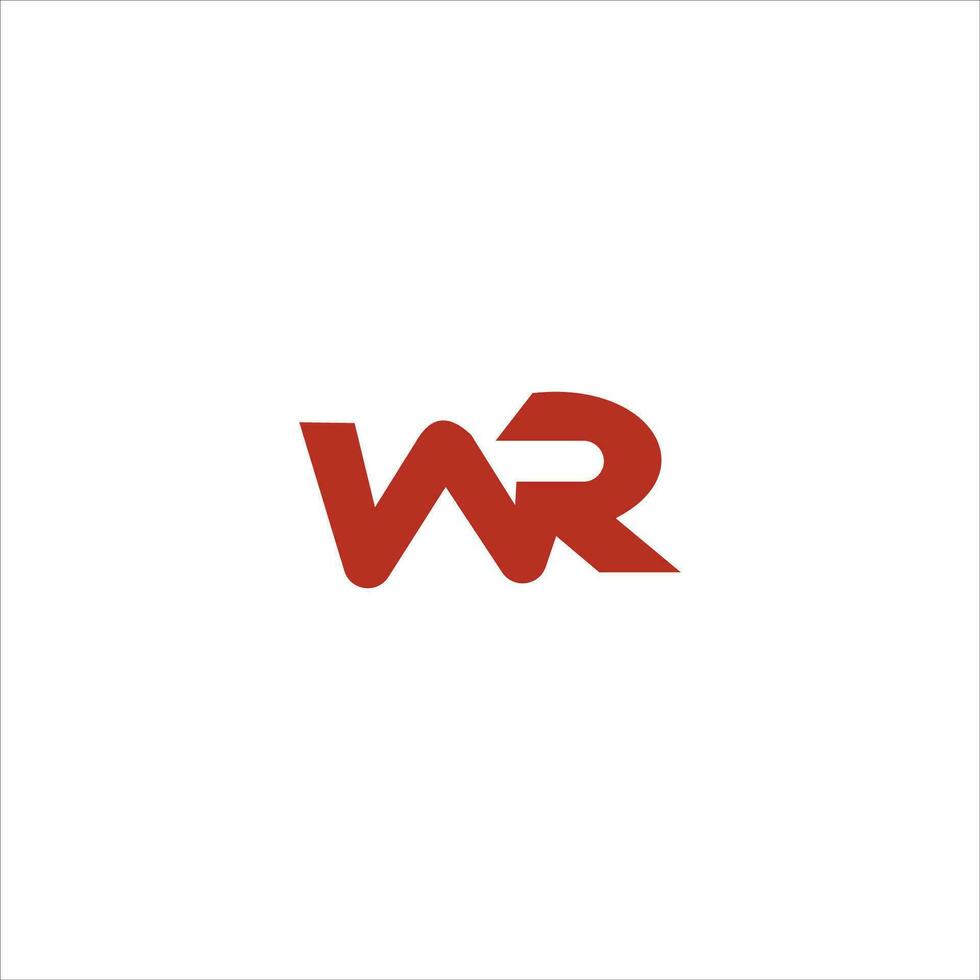 Initiale Brief wr Logo oder rw Logo Vektor Design Vorlage