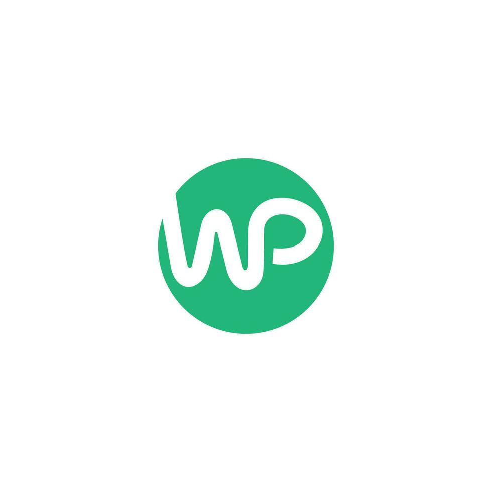 Initiale Brief pw Logo oder wp Logo Vektor Design Vorlage