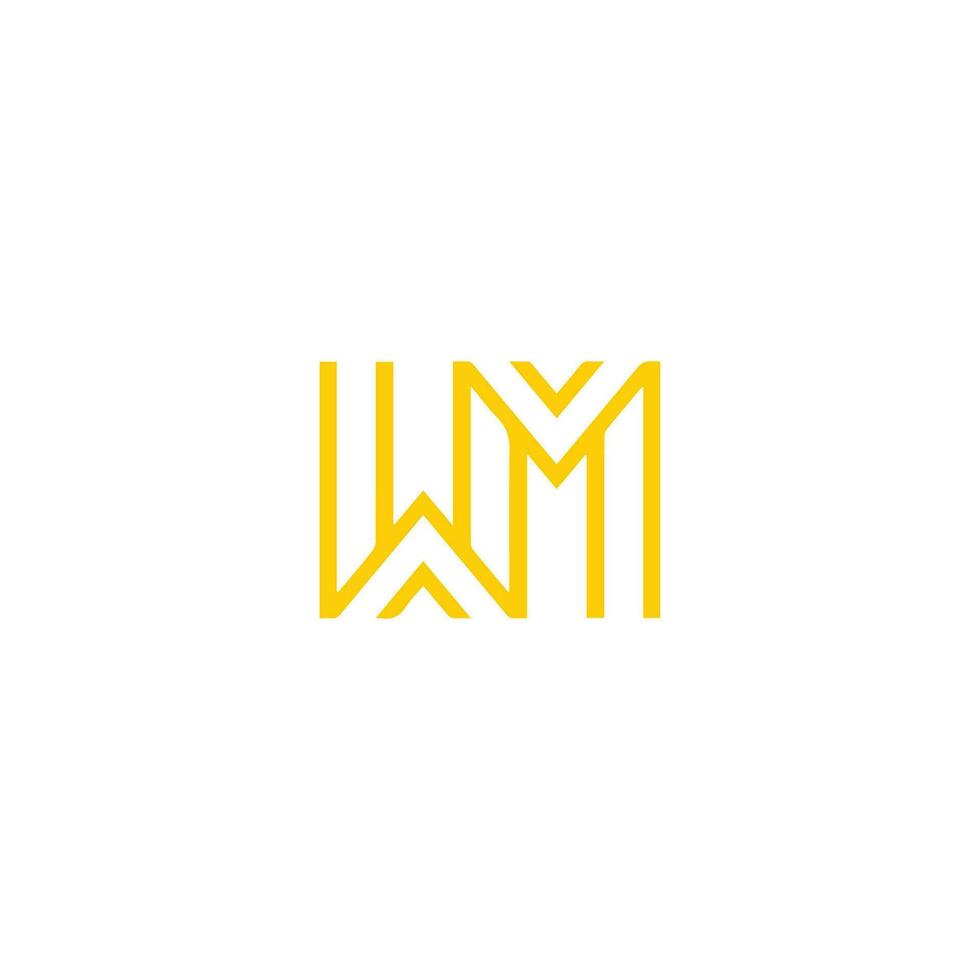 första brev wm logotyp eller mw logotyp vektor design mall