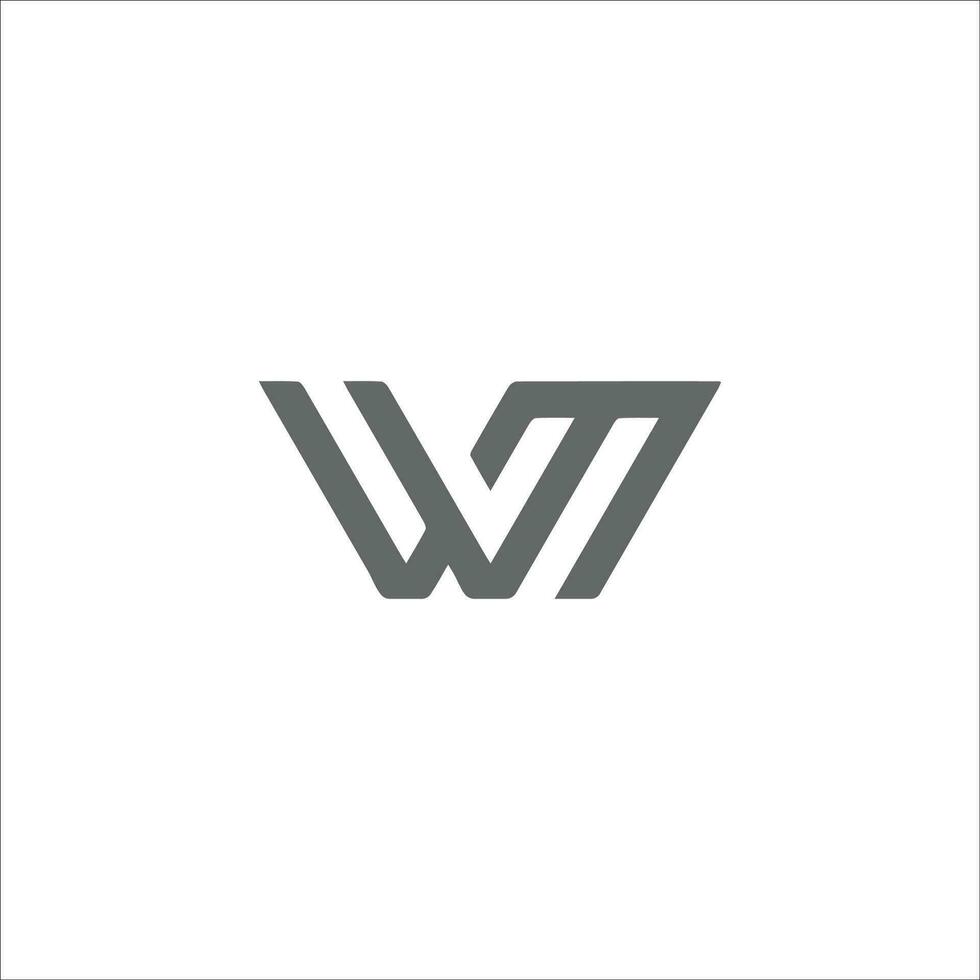 Initiale Brief wm Logo oder mw Logo Vektor Design Vorlage